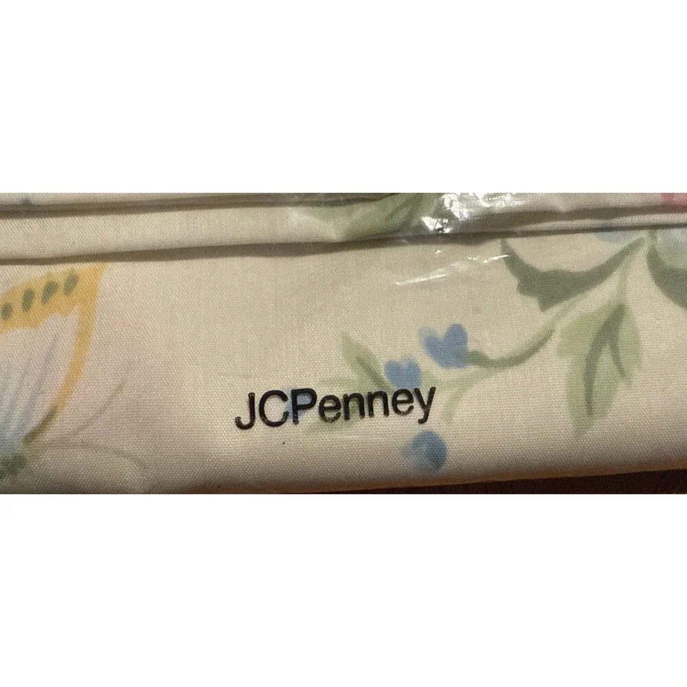 Vintage JC Penney Full Flat Sheet Early Spring Sealed New